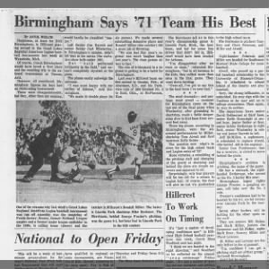 Hillcrest '71 team the best - Coach Birmingham